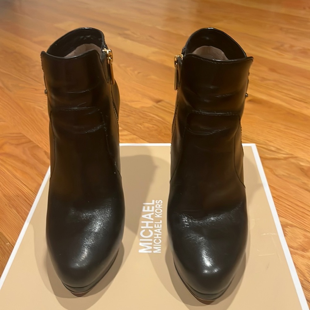 Michael Kors platform black bootie